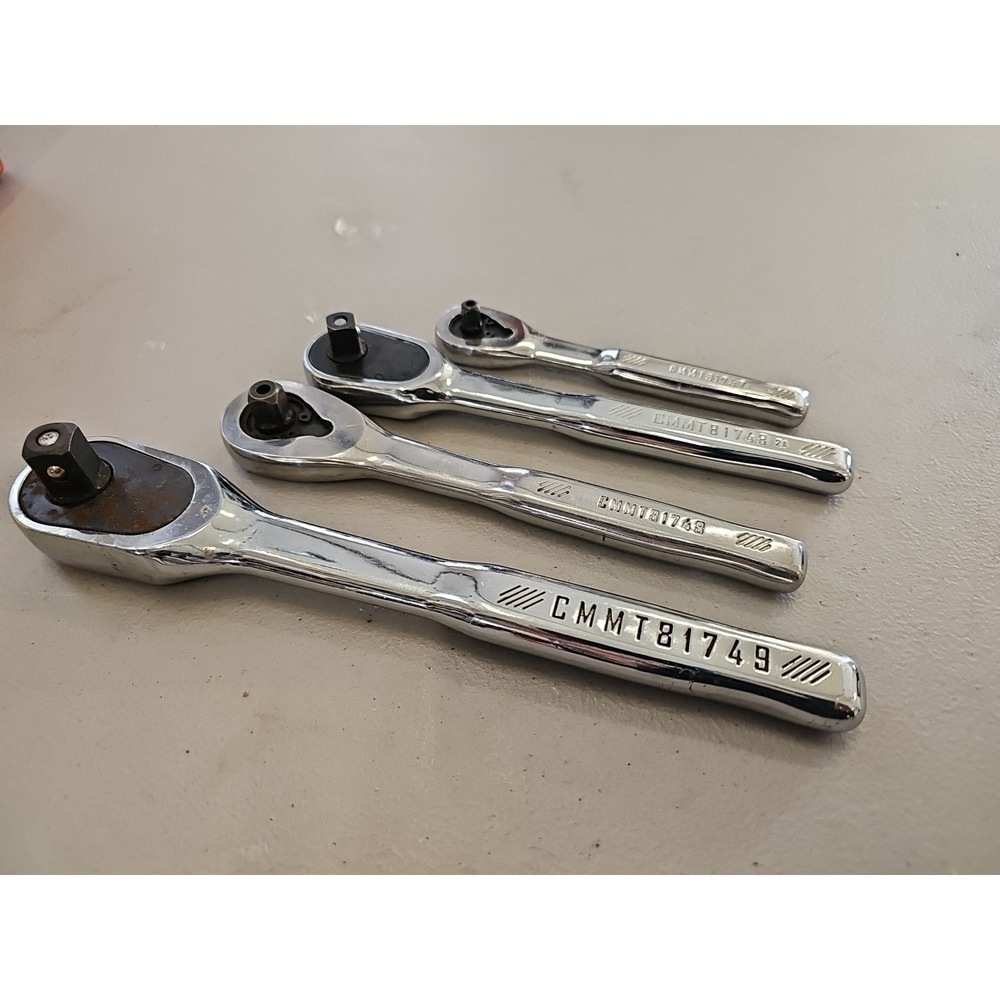 Craftsman 4 pc Ratchet set Polished CMMT81747, 48, 49